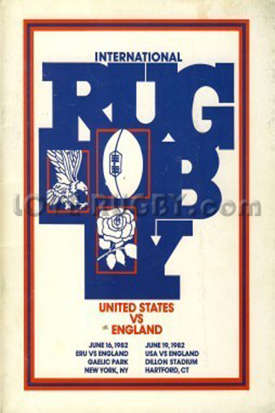 1982 Eastern USA v England  Rugby Programme
